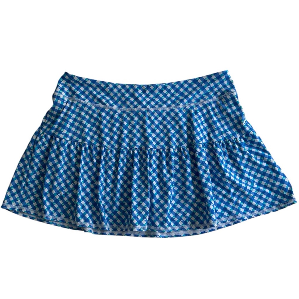 Lilly Pulitzer Blue & White Gingham Mini Skirt